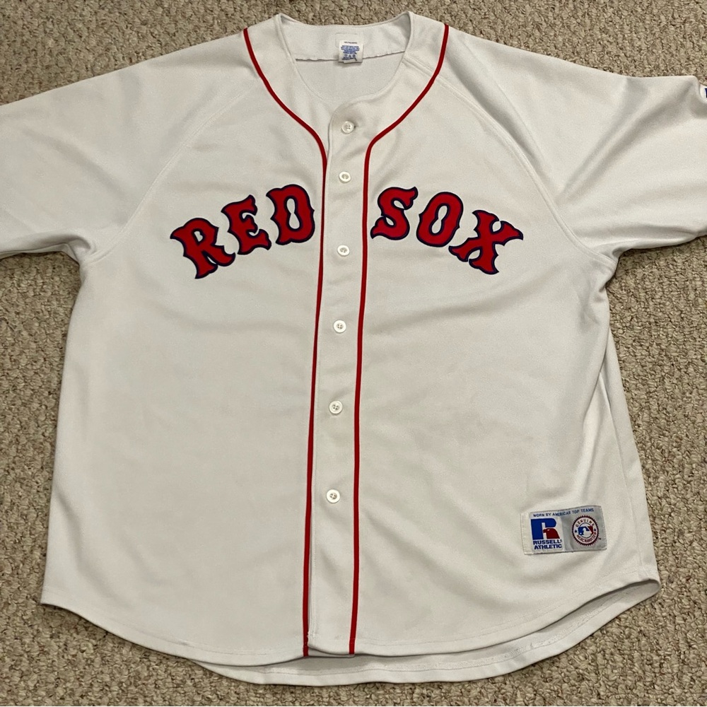 Vintage Russell Athletic Boston Red Sox Logo Embroidered Jersey Men’s Size 2XL